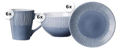 Produktbild von Frühstücks-Set 18 tlg. Banda blau