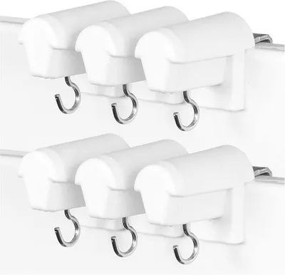 Immagine prodotto di Ganci decorativi da parete - Regolabili e robusti - 3 pezzi - Bianco