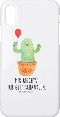 Produktbild von Mr. & Mrs. Panda Iphone 10 Handyhülle Kaktus Luftballon - Weiß - Geschenk, Freundin, Kakteen, Stress, Handy, Hülle, Ausbildung, Cover, Büro, X