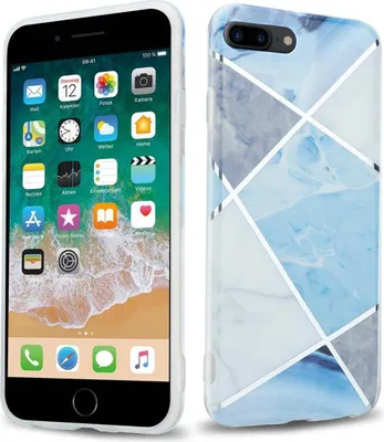 Produktbild von Cadorabo Schutzhülle für Apple iPhone 7 PLUS / 7S PLUS / 8 PLUS Hülle in Blau TPU Handyhülle Etui Case Cover