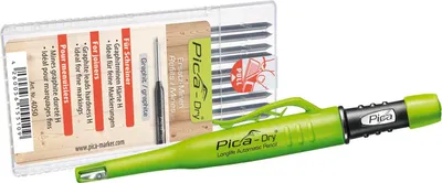 Produktbild von Pica Tieflochmarker Set Pica Dry graphit + Ersatzminen (graphit, Härte H)