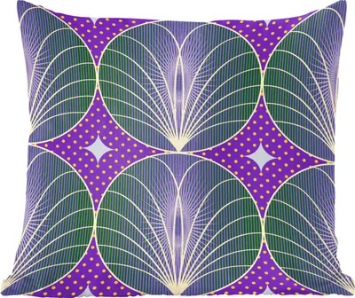Produktbild von MuchoWow® Zierkissen Sofakissen Wohnzimmer Dekokissen 40x40 cm Muster - Kreis - Lila - Jahre 20s - Foto Kissen - Schlafzimmer Dekoration