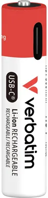 Imagen del producto de Verbatim 30250, Baterías recargables, AAA, de iones de litio (Li-ion), 1,5 V, paquete de 4 unidades, 500 mAh