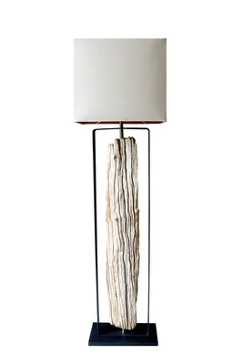 Produktbild von SalesFever Stehleuchte | Gestell Treibholz / Schirm Leinen | B 40 x T 20 x H 165 cm | Natur – Beige