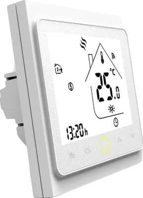 Immagine prodotto di Termostato, controllo Wi-Fi, compatibilità vocale, bianco, riscaldamento elettrico WF