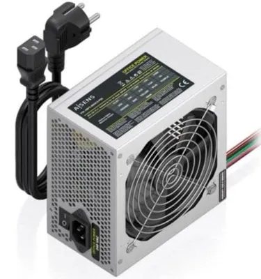 Produktbild von AISENS ASPC-500ATX-PSE, 500 W, 220 V, 50/60 Hz, 2.5 - 5 A, 28 A, 21 A