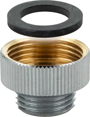 Produktbild von tecuro Reduzierstück - Schlauchanschlussstück 3/4 IG x 1/2 AG, Messing verchromt