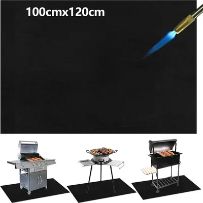 Produktbild von Feuerfeste Unterlage 120 x 100 cm Hitzebeständig Bis 1000 °C Carbonfilz Hitzeschutzmatte. Ideal für