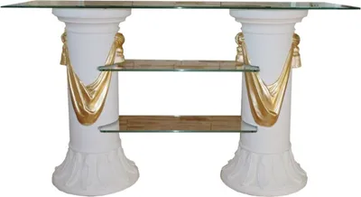 Produktbild von TV Rack Bücherregal Sidebord Glasregal Fernseh Hifi Phono Regal Barock Antik