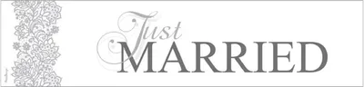 Produktbild von Just Married Deko Nummernschild für Hochzeitsauto weiß / grau