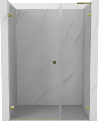 Image de Mexen Lunar-B L Porte de douche pivotante gauche 110 cm, transparent, or - 832SL-110-050-50-00-L