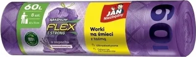 Zdjęcie produktu dla Jan Niezbędny Worki na śmieci Magnum flex & strong lawendowe 60L 8szt