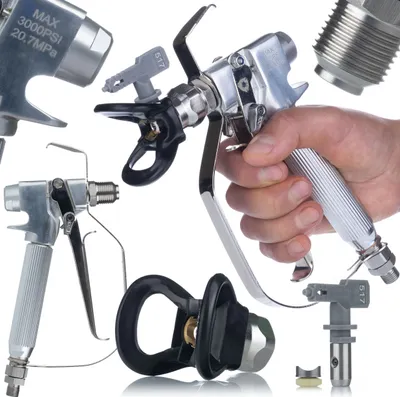 Immagine prodotto di Rosfix Pistola a Spruzzo Airless per Professionisti | Con Ugello 517 e Copriugello | 3000 Psi | Attacco da 1/4" | Compatibile con GRACO, Wagner