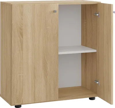 Immagine prodotto di Armadio da ufficio con 2 scomparti | mobile moderno con porte girevoli | Dimensioni ca. B. 70 x H. 74 x D. 40 cm - Scomparto Lona 2