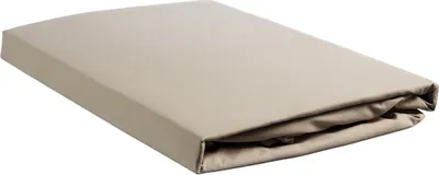 Produktbild von Ambiante Spannbettlaken  Baumwoll Uni HL Taupe 200x200 natur
