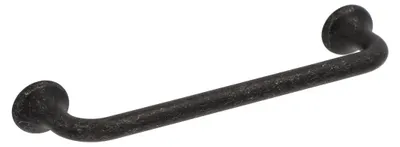 Produktbild von Griff für Möbel aus Zinklegierung, Lochabstand 128 mm, Vintage-Ausführung in Schwarz