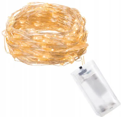 Produktbild von Draht Lichter 20 Led Warm Weiss Mit Batterien 1.9M Springos Dekorativ