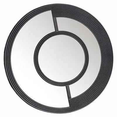 Produktbild von Wandspiegel Rund Speigel Dekorative Modern Design Wohnzimmer Schwarz