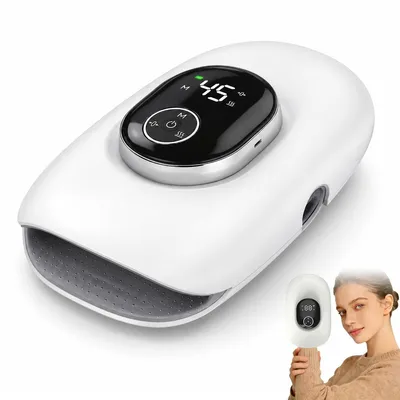 Produktbild von Handmassagegerät mit Wärme, elektrische Handmassage mit Luftdruck & Knetmassage, Akku Massagehandschuh, Finger Massagegerät für Entspannung & Büro