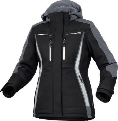 Produktbild von Leibwächter Damen Winter-Softshelljacke Flex-Line FLXDI25 Gr. 50 schwarz/grau