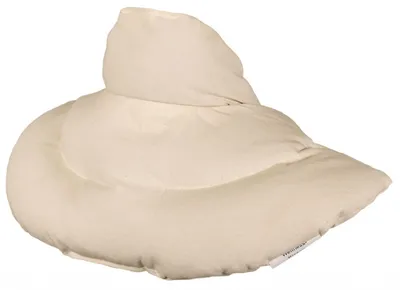 Produktbild von Nackenhörnchen mit Stehkragen Bio-Stoff natur. Leinsamenkissen. Nackenkissen Wärmekissen - Ein sehr wohliger Nackenwärmer