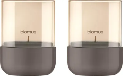 Produktbild von blomus GmbH CALMA Windlicht burned metal XS 2er Set