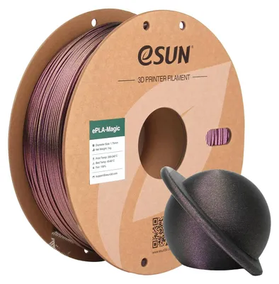 Produktbild von eSUN Dual Color PLA-Magic Filament 1.75mm, Dunkel Glänzendes Violett,1KG