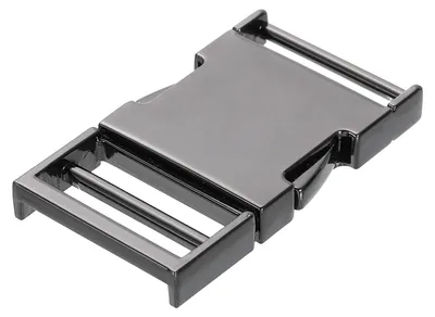 Metall-Schnellverschluss, Seitenöffnung 25 mm, schwarz