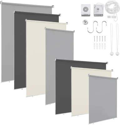 Produktbild von TolleTour Senkrechtmarkise Beige 100 x 240cm Vertikalmarkise für Terrasse Balkon Seitenrollo Sichtschutz Sonnenschutz UV-Beständig
