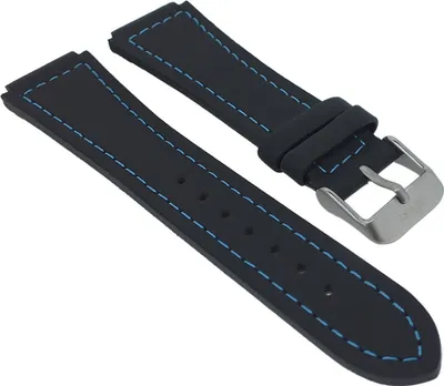 Produktbild von s.Oliver > Uhrenarmband 16mm Rindleder schwarz blaue Naht > SO-1863-LQ
