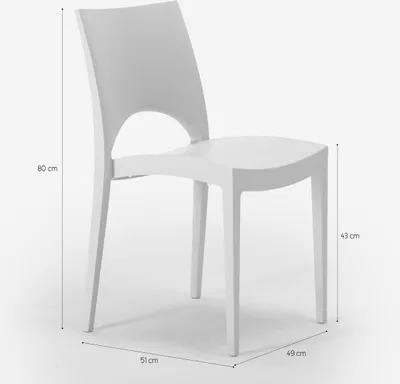 Produktbild von 24er Paris Grand Soleil Stapelbare Stühle für Bars und Restaurants Polypropylen Stock - Beige
