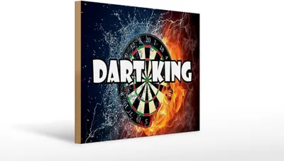 Produktbild von Holzschild  Darts Dart King, 40 x 30 cm, Holzschilder Spruch Sport Hobby
