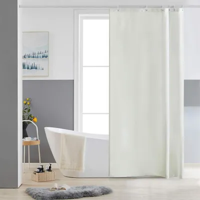Productafbeelding van Douchegordijn, antischimmel, wasbaar, textiel, polyester, waterafstotend, beige, 90x180 cm, verpakking met 1 stuk