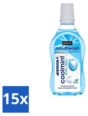 Produktbild von 15 x Sence Fresh Coolmint Mundspülung - 500 ml - Vorteilspackung - 15 Stücke