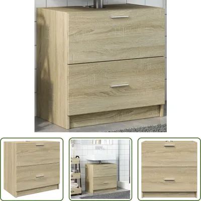 Immagine prodotto di The Living Store Sonoma mobile lavabo in rovere 59x37x59 cm materiale legno