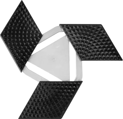 Obrázek produktu pro Podložky pod hrnce Stanley Rogers KINEMATIC Ø 19–27 cm, podložky pod hrnce v moderním designu z plastu, kvalitní podložky pod hrnce s otevíracím mechanismem (barva: stříbrná/černá)
