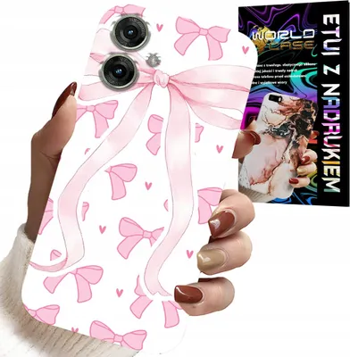 Zdjęcie produktu dla Etui Do Realme Note 60 - Różowe Wstazki Wstązka Modne Wzory Case