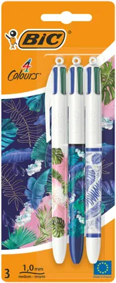 Obrázek produktu pro BIC 4 kolorowy Message Botanical długopis 3 sztuki
