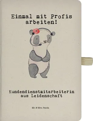 Produktbild von Mr. & Mrs. Panda Journal Kundendienstmitarbeiterin Leidenschaft - Transparent - Geschenk, Adressbuch, Lustig, Witzig, Tagebuch, a5 buch, notizbuch, Skizzenbuch, Spruch