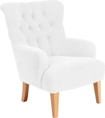 Produktbild von Max Winzer Sessel Brandon - Velourstoff creme - Maße: 71 x 82 x 97 cm