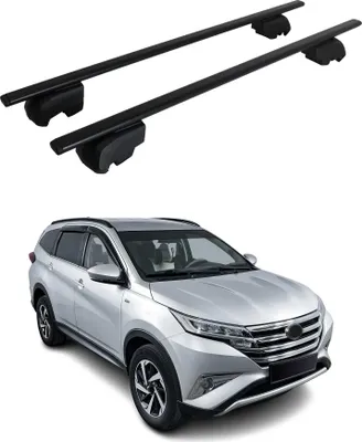 Image de Barres de toit Transversales pour Toyota Rush 2017-2023 Fer Noir ABE
