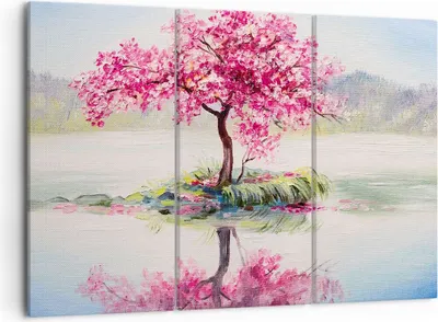 Produktbild von Bild auf Leinwand - Leinwandbild - Baum Abstraktion - 105x70cm - Wand Bild - Wanddeko - Wandbilder - Leinwanddruck - Bilder - Kunstdruck - Wanddekoration - Leinwand bilder - Wandkunst - CE105x70-3805