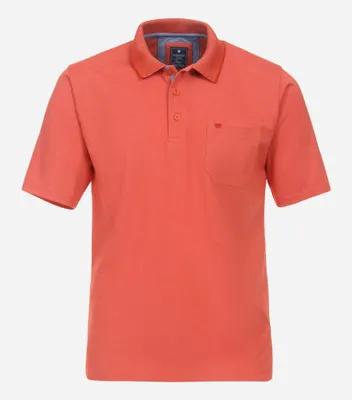 Produktbild von REDMOND Casual Herren Polo-Shirt Kurzarm Regular-Fit Jersey Rot S