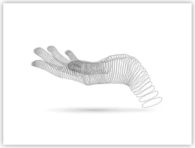 Produktbild von Poster - Poster ohne Rahmen - Hand Grafik weiß - 40x30 cm - Wand Bild - Wanddeko - Wandbilder - Kunstposter - Wandposter - Bilder - Kunstdruck - Wanddekoration - Wandbild - P2XAA40x30-4427