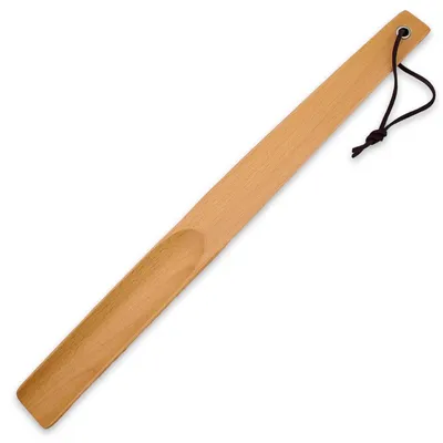 Immagine prodotto di Calzascarpe in legno di faggio, lunghezza 38 cm, con cordino per appenderlo