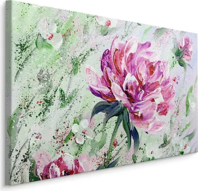Produktbild von Fabelhafte Canvas LEINWAND BILDER 120x80 cm XXL Kunstdruck Pfingstrosen Blumen Natur