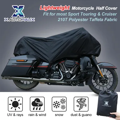 Image de Couverture de moto Protecteur UV de poussière de pluie imperméable extérieure Noir L