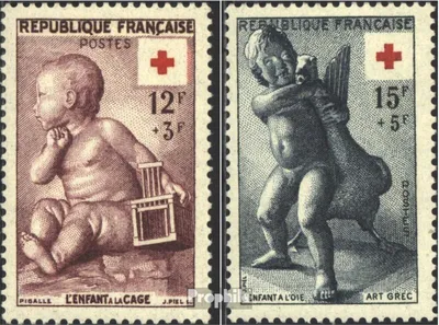 Produktbild von Briefmarken Frankreich 1955 Mi 1076-1077 (kompl.Ausg.) postfrisch Rotes Kreuz
