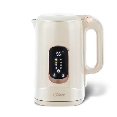 Produktbild von Wasserkocher 1,8 L 1800 W mit Temperaturregelung, LCD Display, Touchpanel, Warmhaltefunktion, Weiß