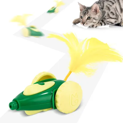 Immagine prodotto di Migipaws: Giocattolo interattivo per gatti, un topolino elettrico con piume morbide e
